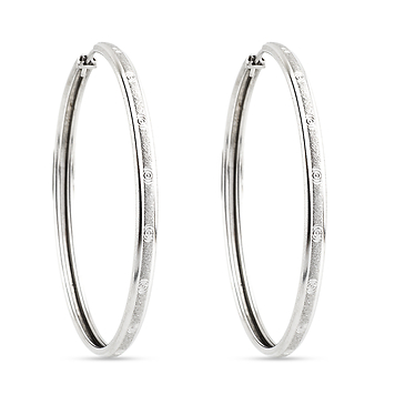 Серьги "кольца" из серебра ⌀ 4,5 см