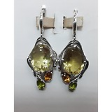 серьги серебро 925 с натуральными самоцветами